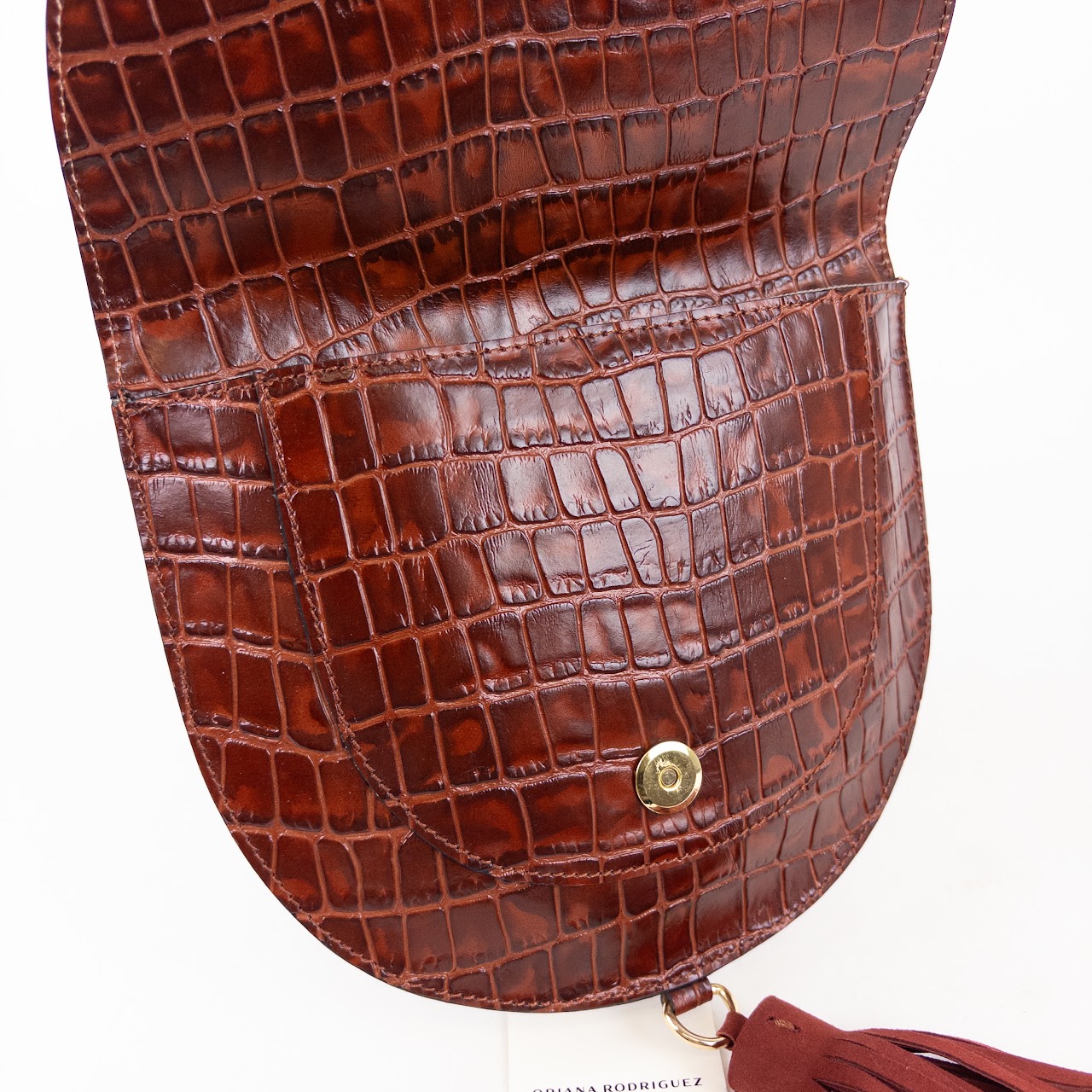 Oriana Rodriguez Embossed Leather Clutch