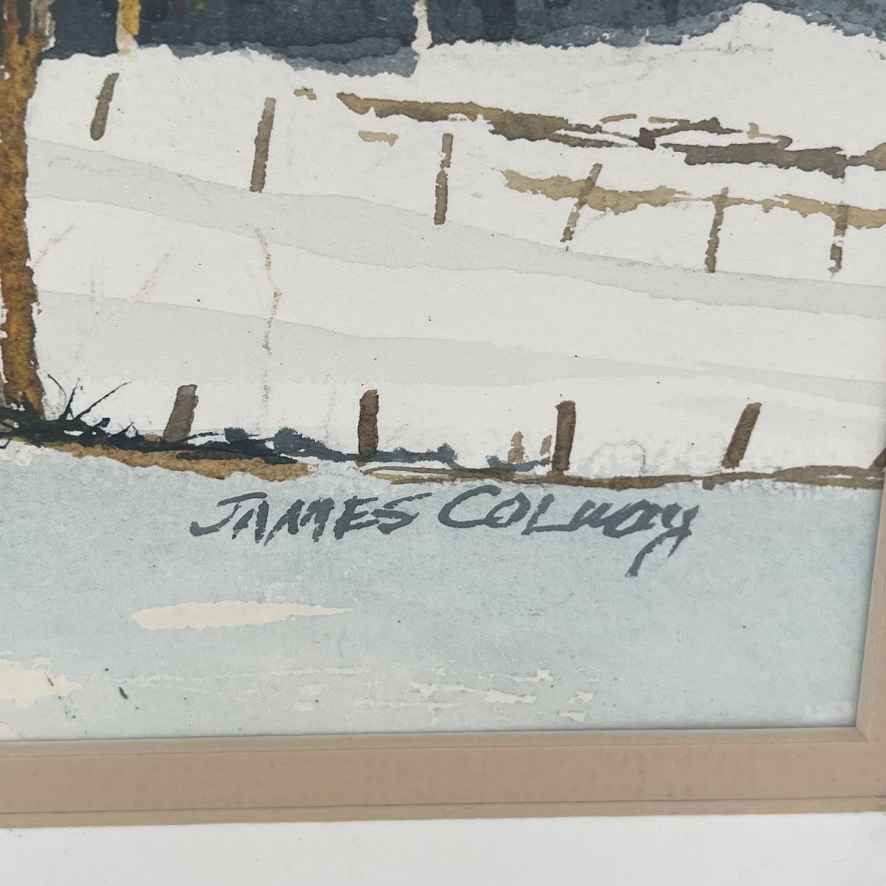 James Colway Signed Watercolor Landscape Painting