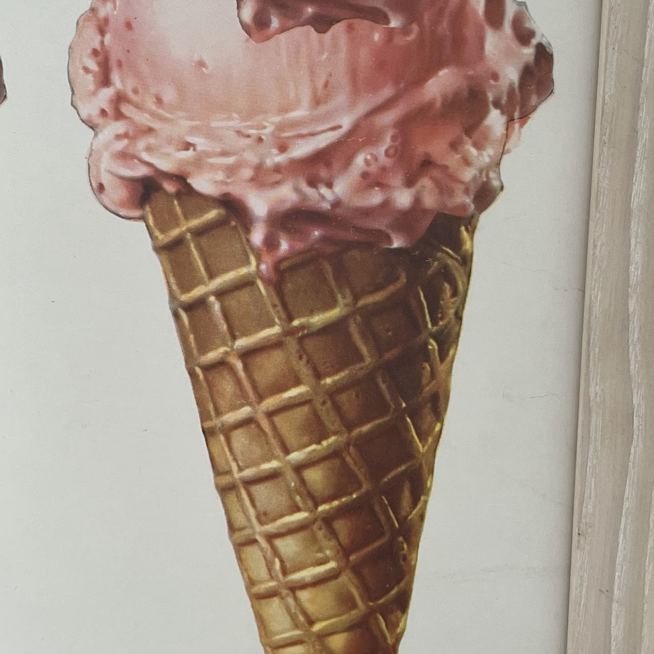 1950s Uncut Ice Cream Cone Advertising Art Decal Sheet