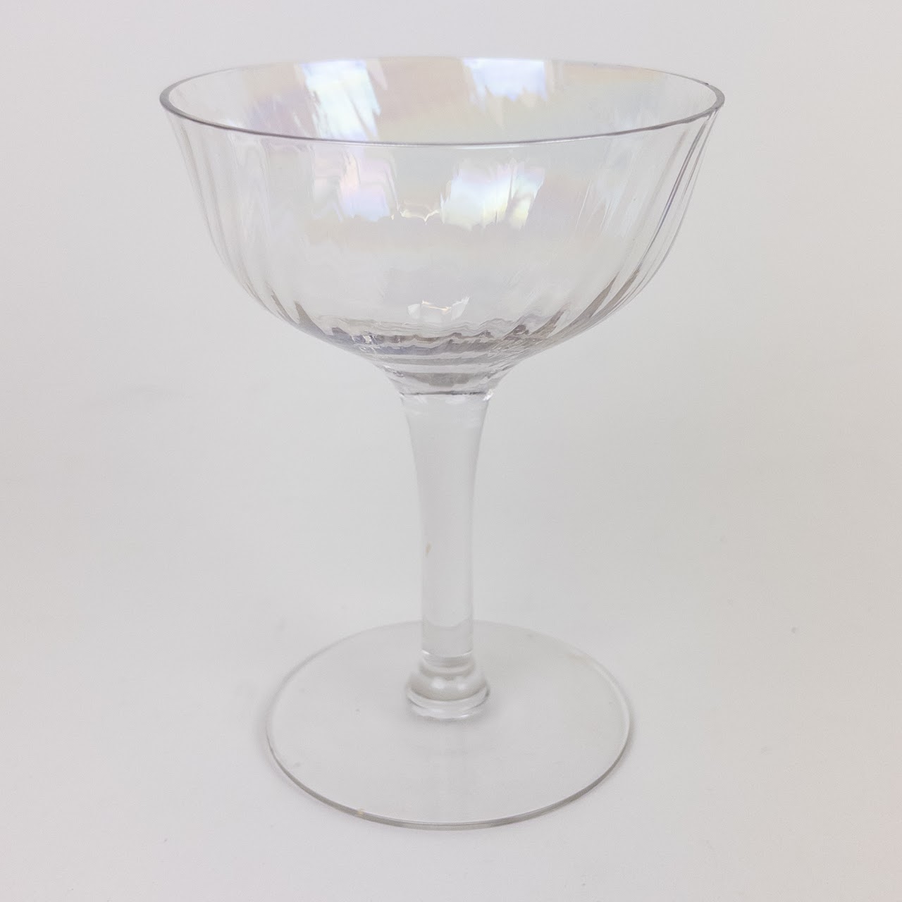 Vintage Iridescent Glass Coupe Set of Six