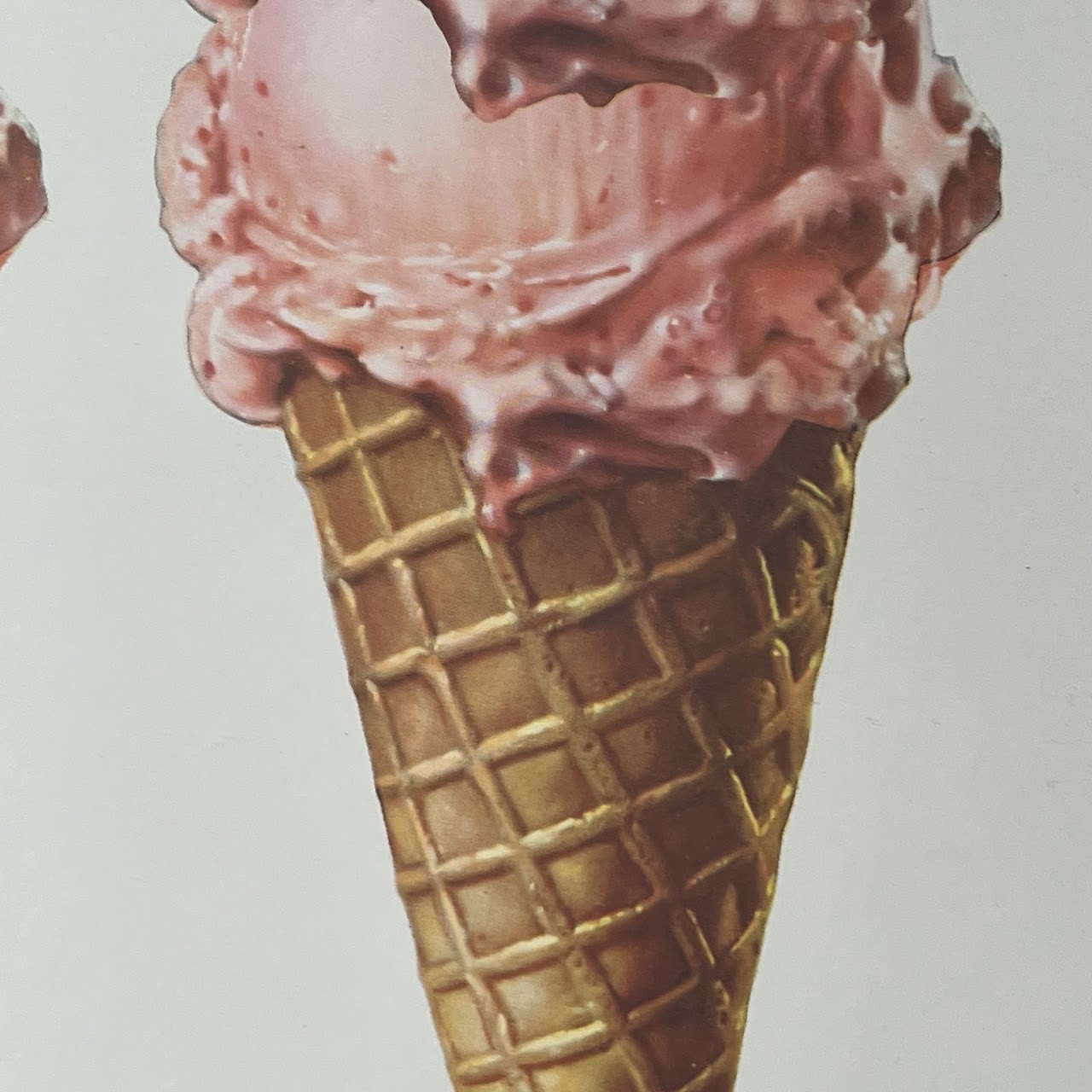 1950s Uncut Ice Cream Cone Advertising Art Decal Sheet