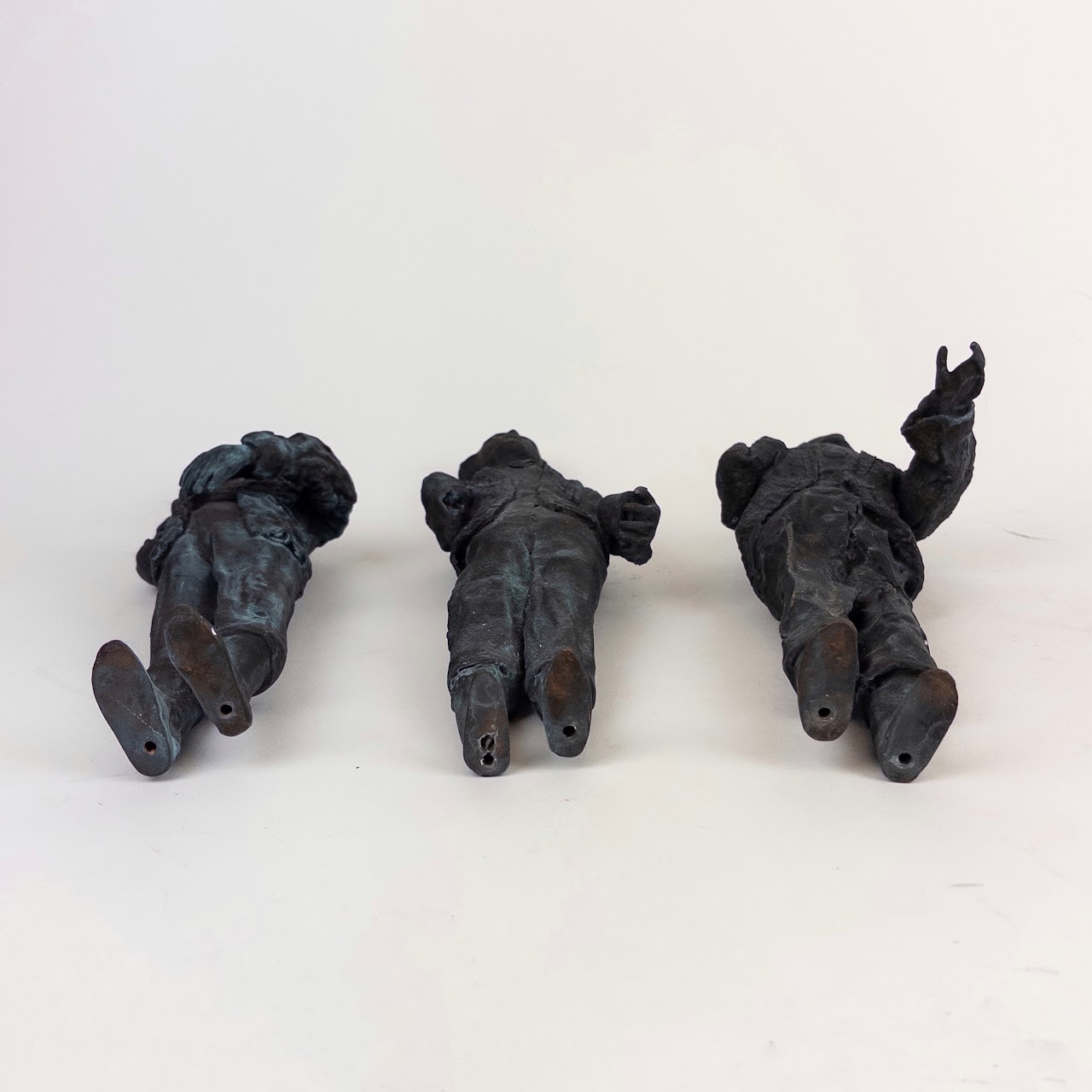 Three Bronze Figural Grotesque Statues