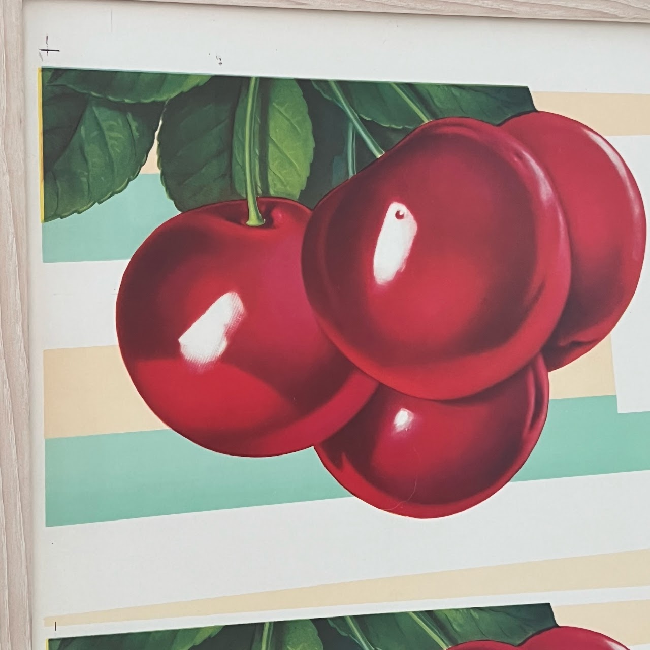 1950s Uncut Cherries Advertising Art Decal Sheet