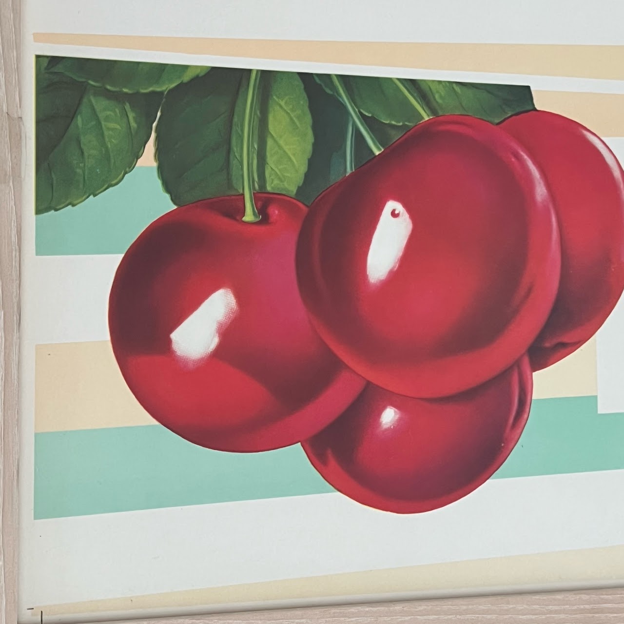 1950s Uncut Cherries Advertising Art Decal Sheet