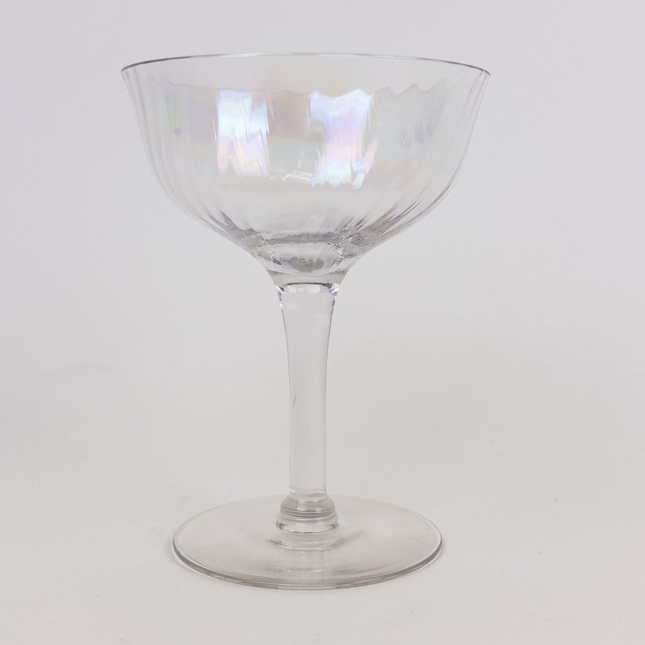 Vintage Iridescent Glass Coupe Set of Six