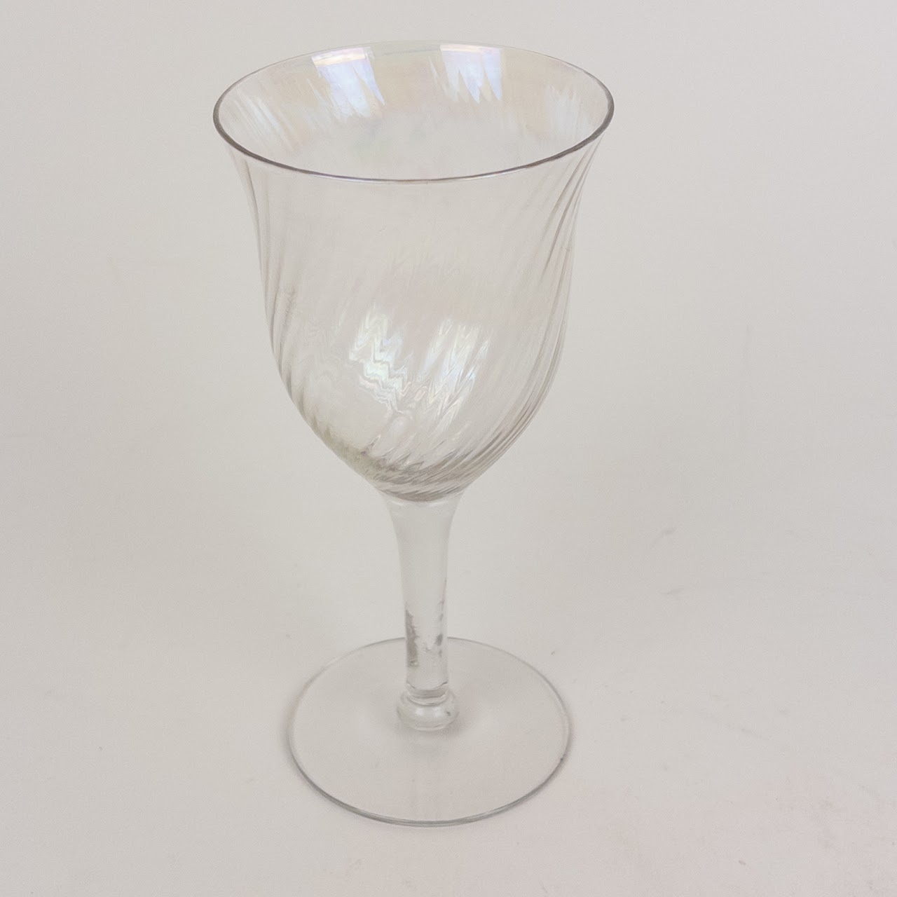 Vintage Iridescent Glass Goblet Set of Four