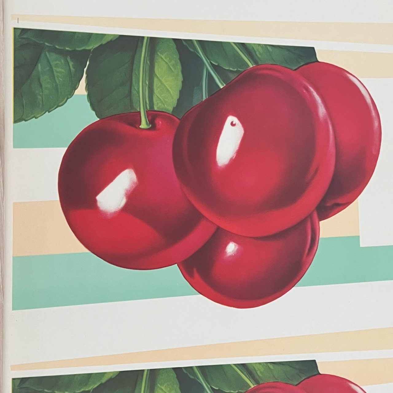 1950s Uncut Cherries Advertising Art Decal Sheet