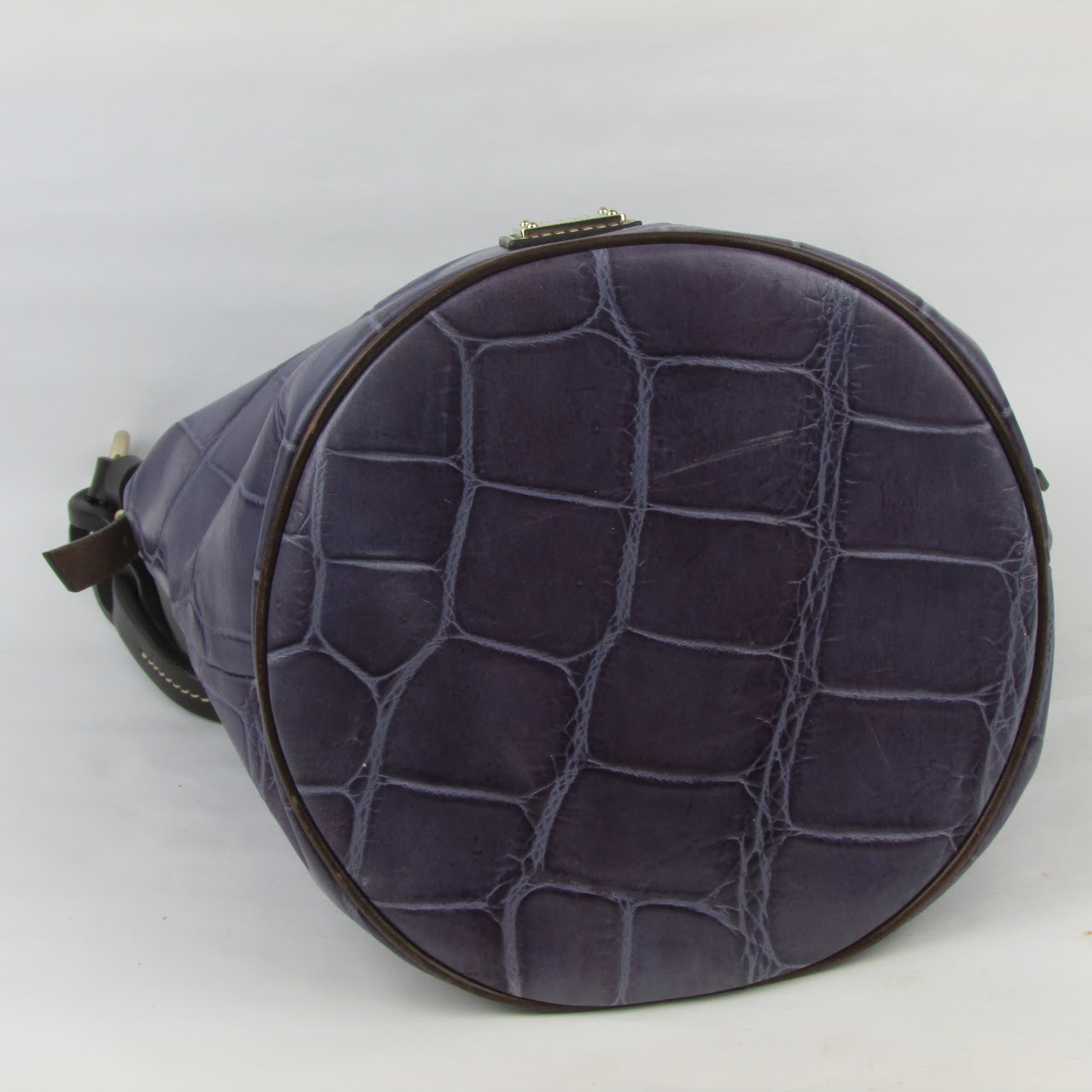 Dooney & Bourke Purple Leather Bucket Bag