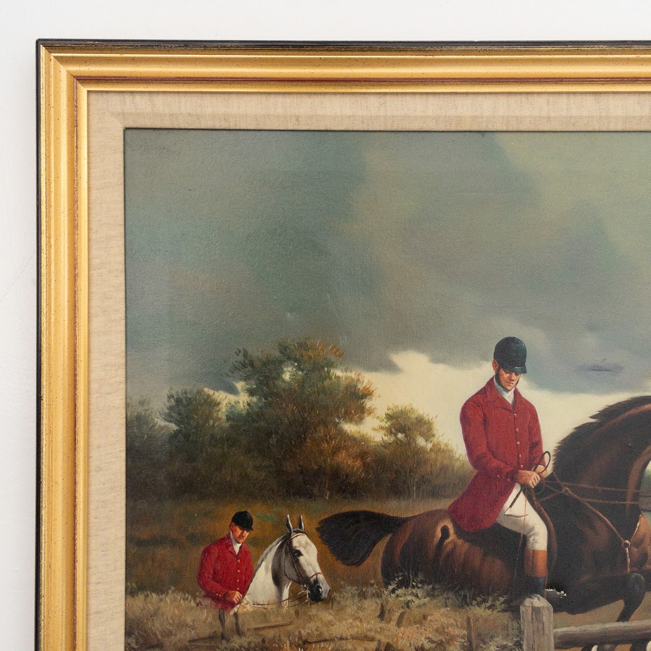 Jack Smith Signed Hunting Scene Oil Painting