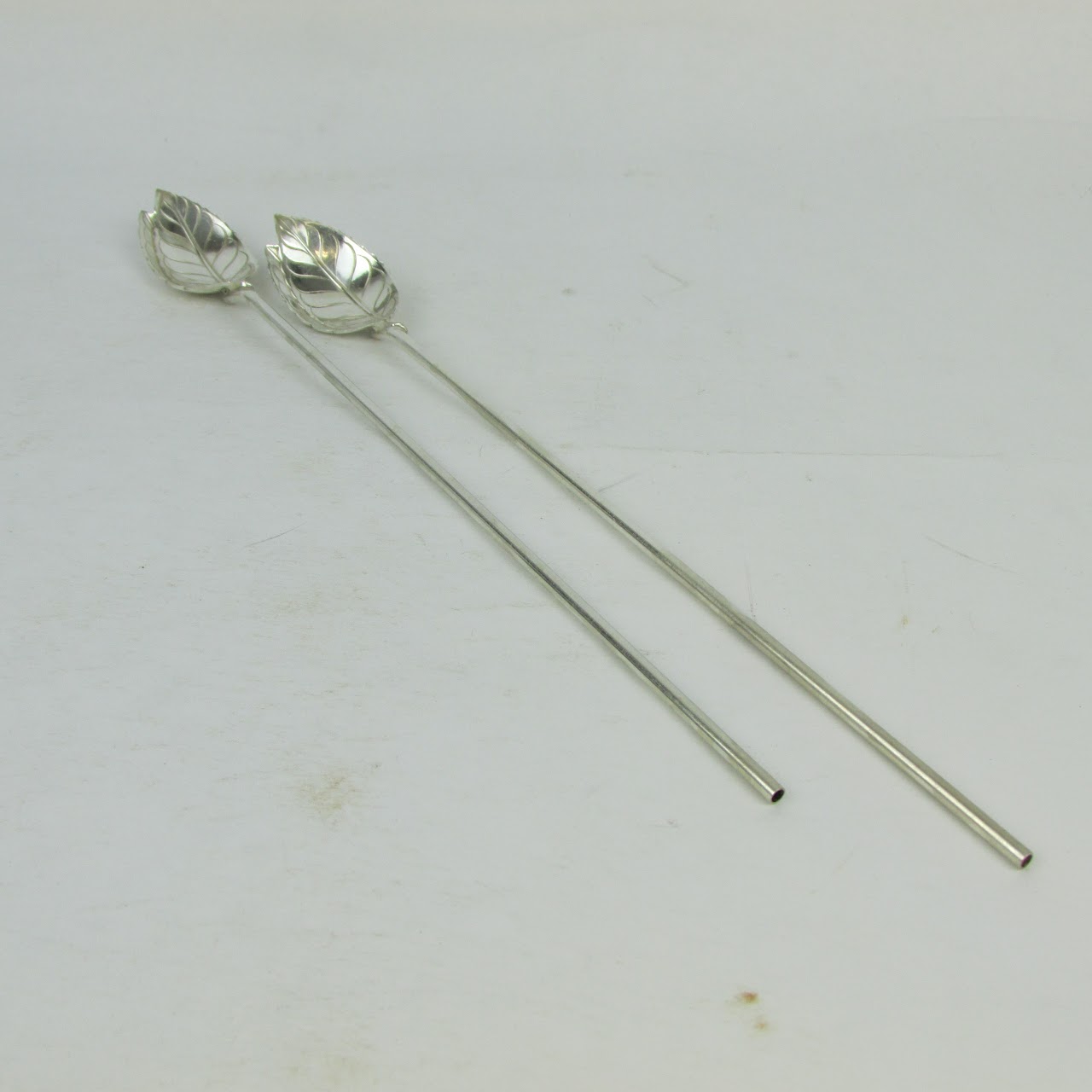 Tiffany & Co. Sterling Silver Stirring Spoon Straw Set