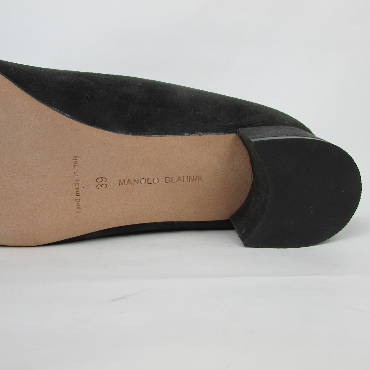 Manolo Blahnik Dark Grey Suede Heels