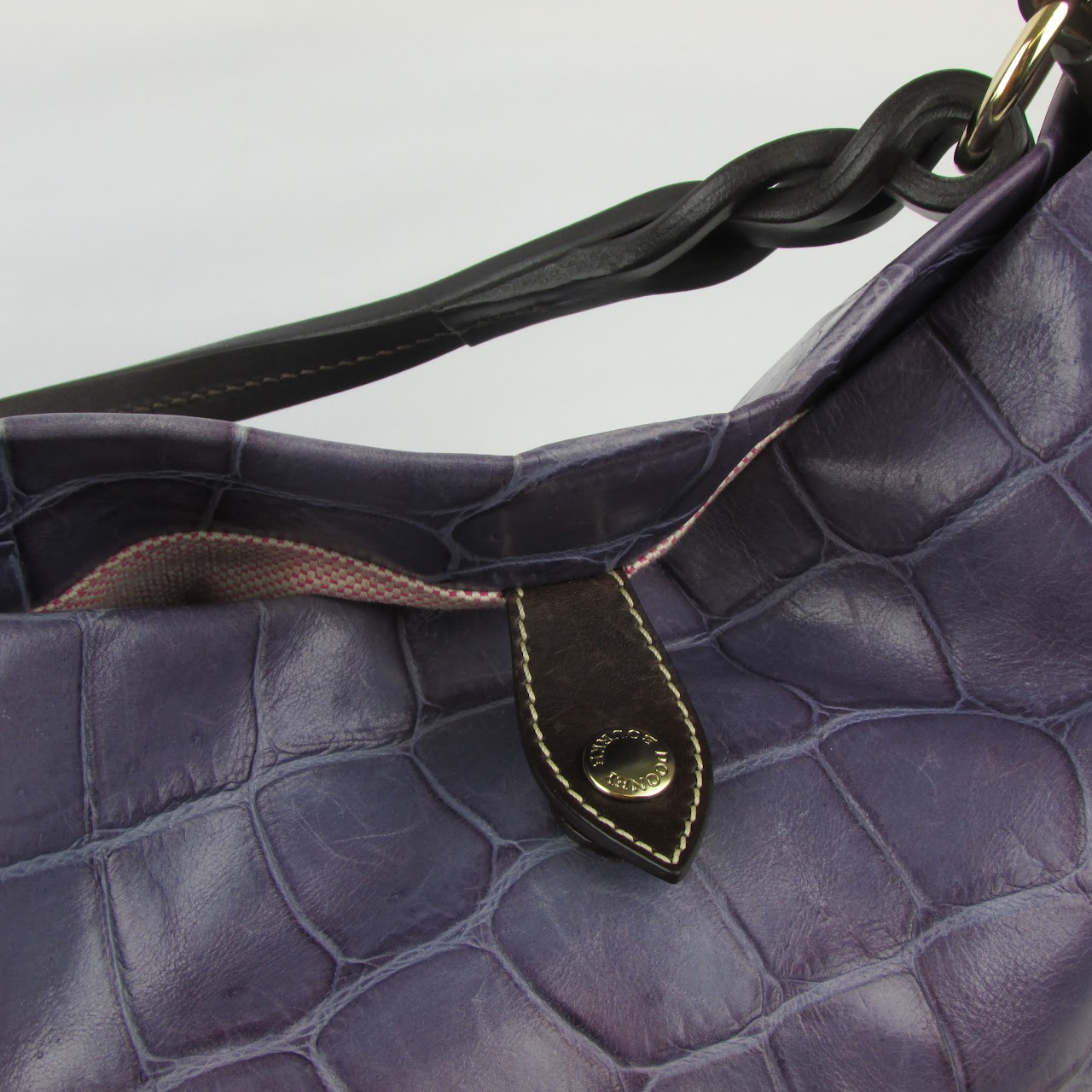 Dooney & Bourke Purple Leather Bucket Bag