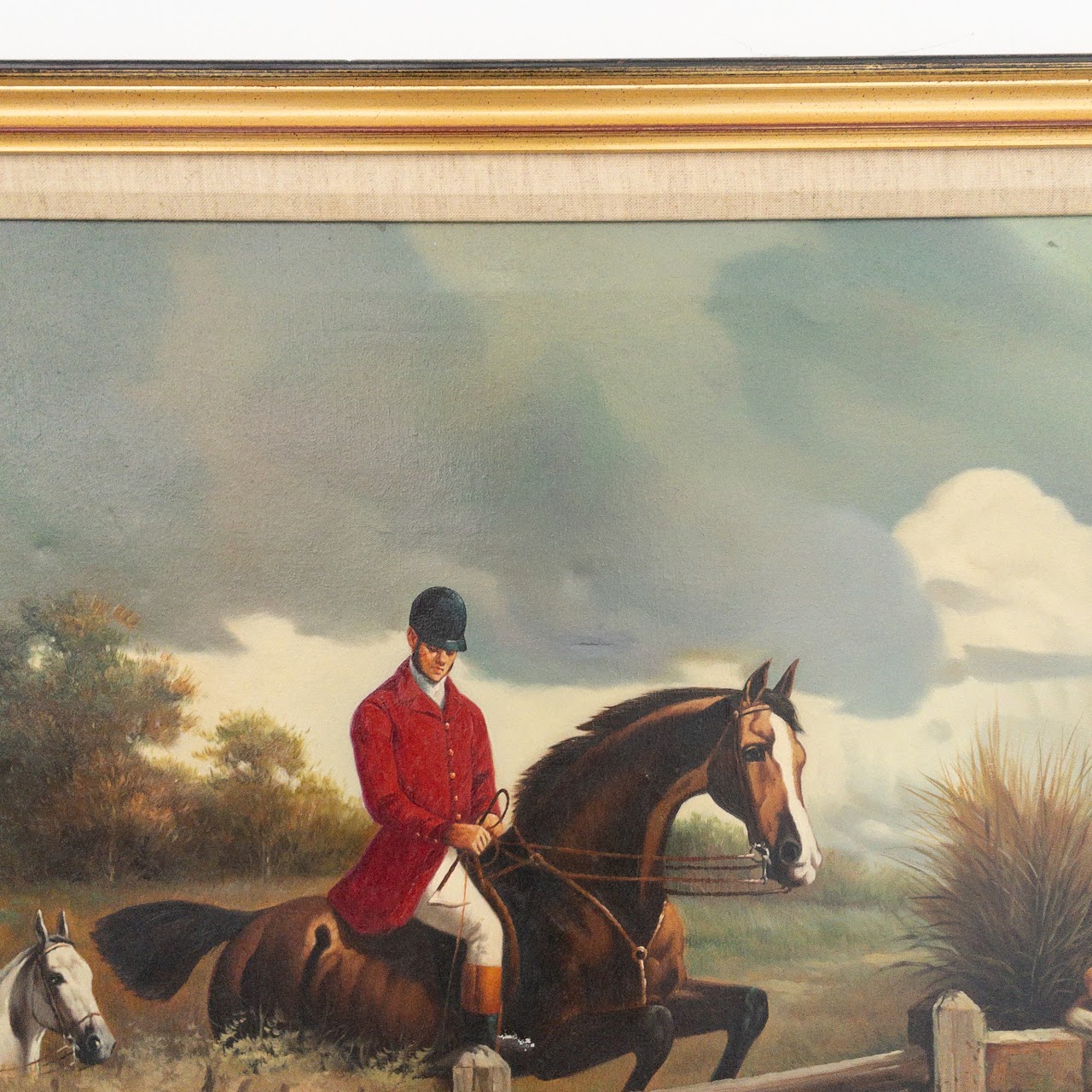 Jack Smith Signed Hunting Scene Oil Painting