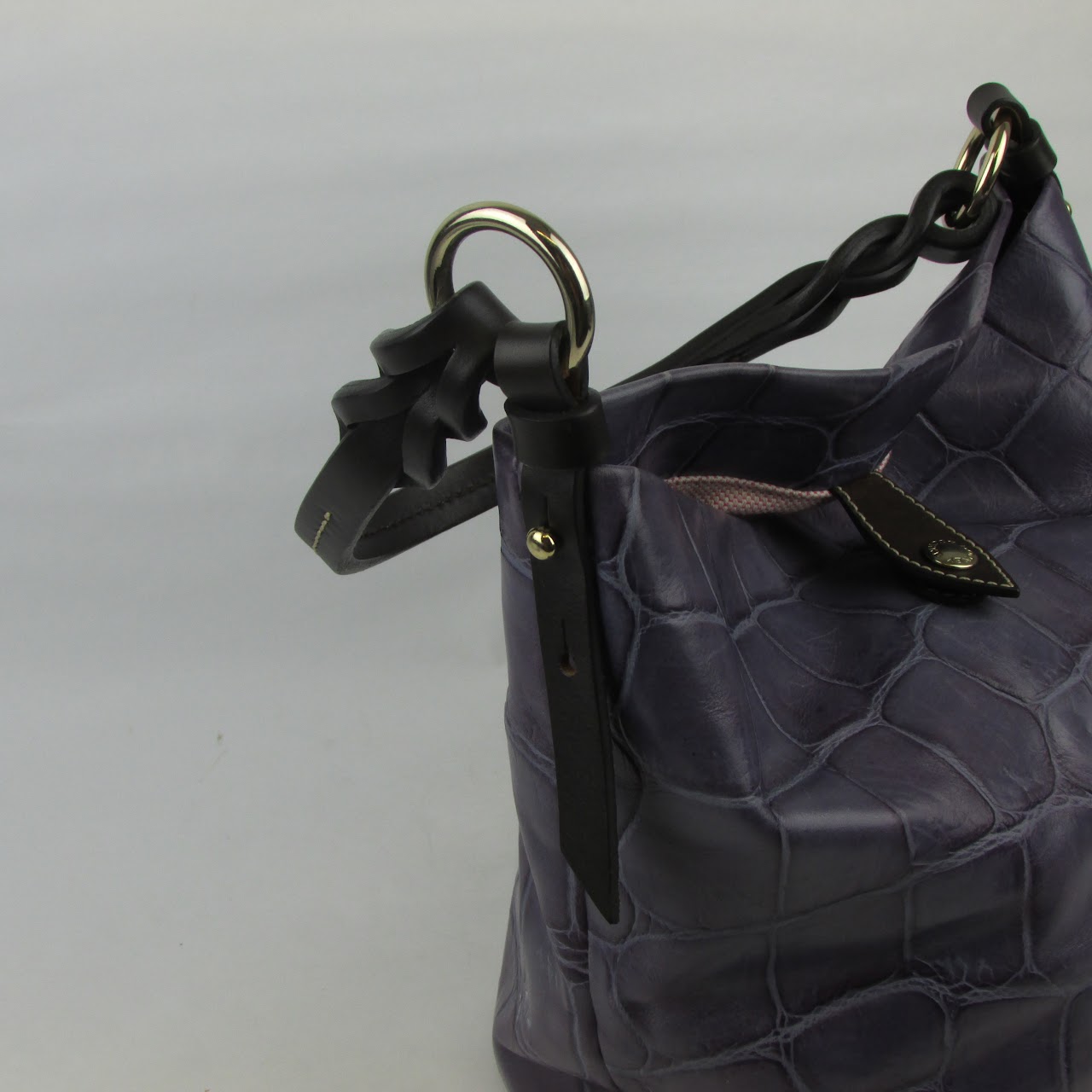 Dooney & Bourke Purple Leather Bucket Bag