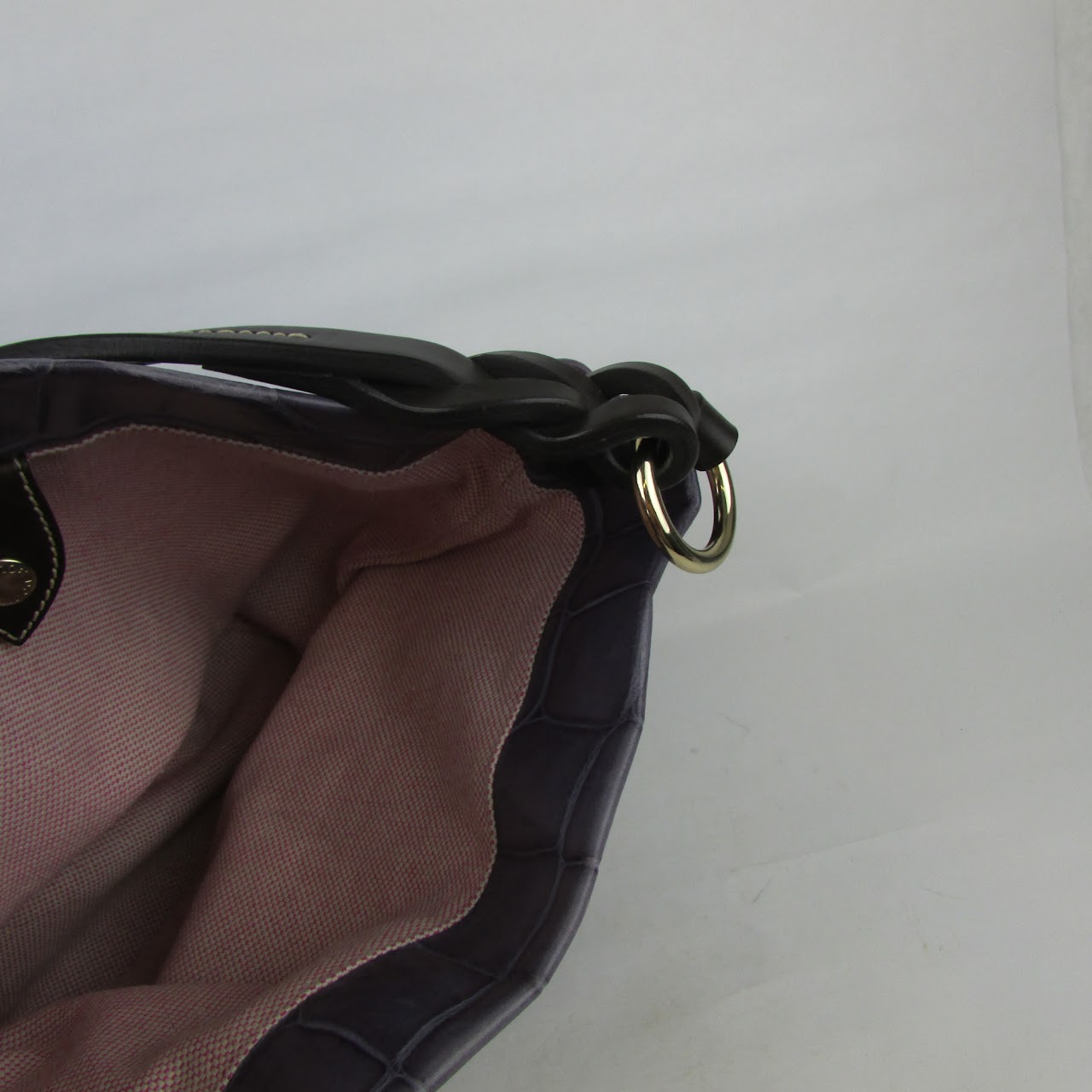 Dooney & Bourke Purple Leather Bucket Bag