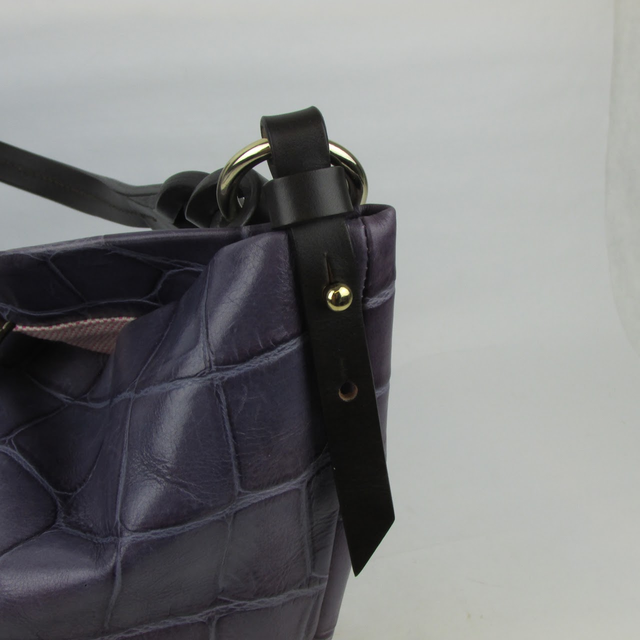 Dooney & Bourke Purple Leather Bucket Bag