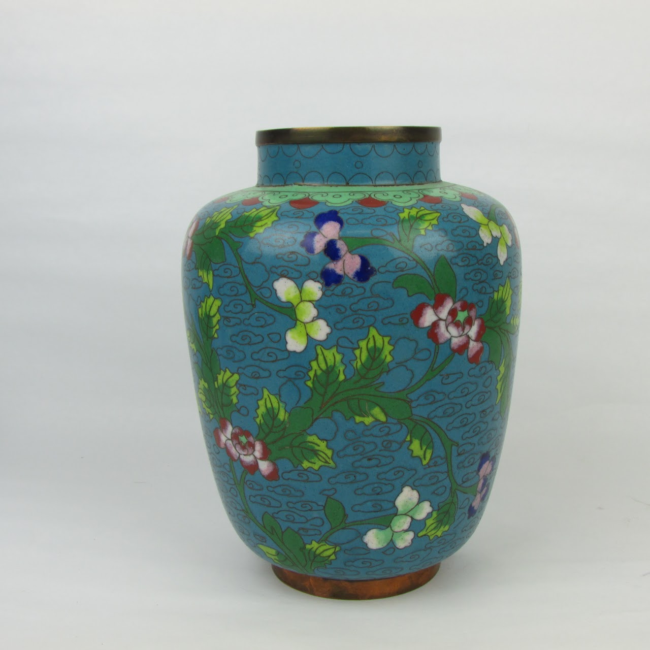 Cloisonné Lidded Jar Pair