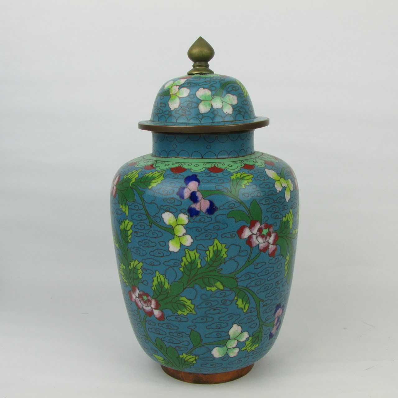 Cloisonné Lidded Jar Pair