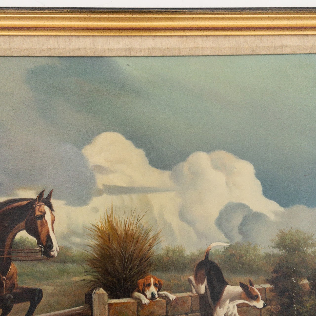 Jack Smith Signed Hunting Scene Oil Painting