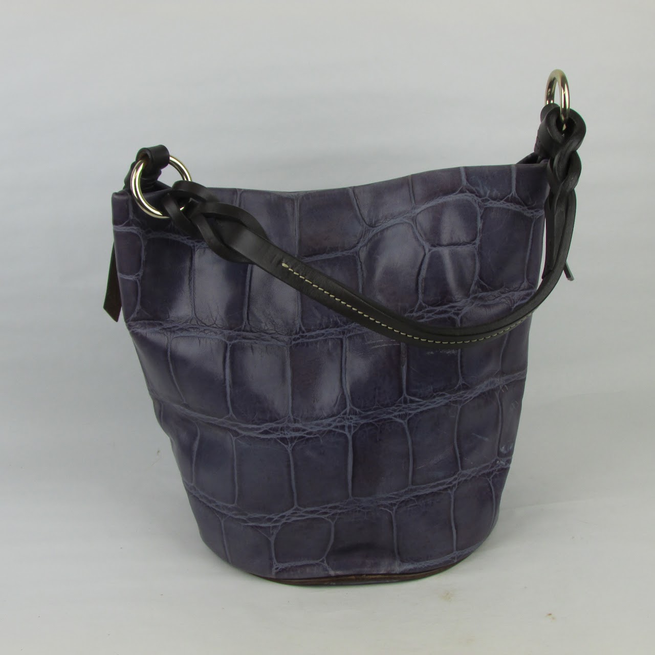 Dooney & Bourke Purple Leather Bucket Bag