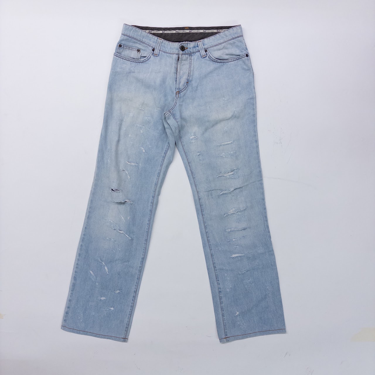 D&G Light Denim Distressed Jeans