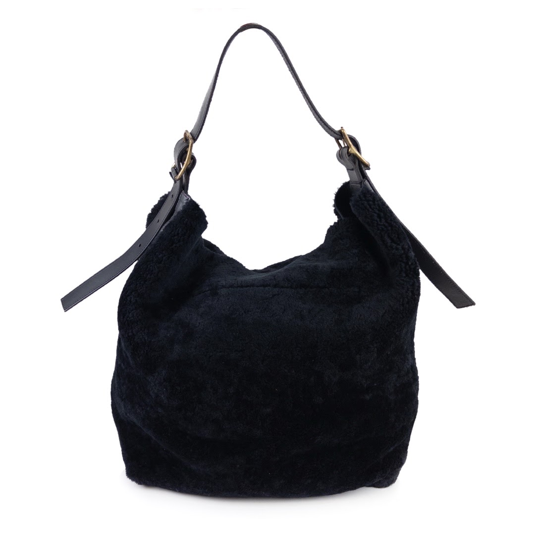 Kempton & Co Shearling Bucket Bag