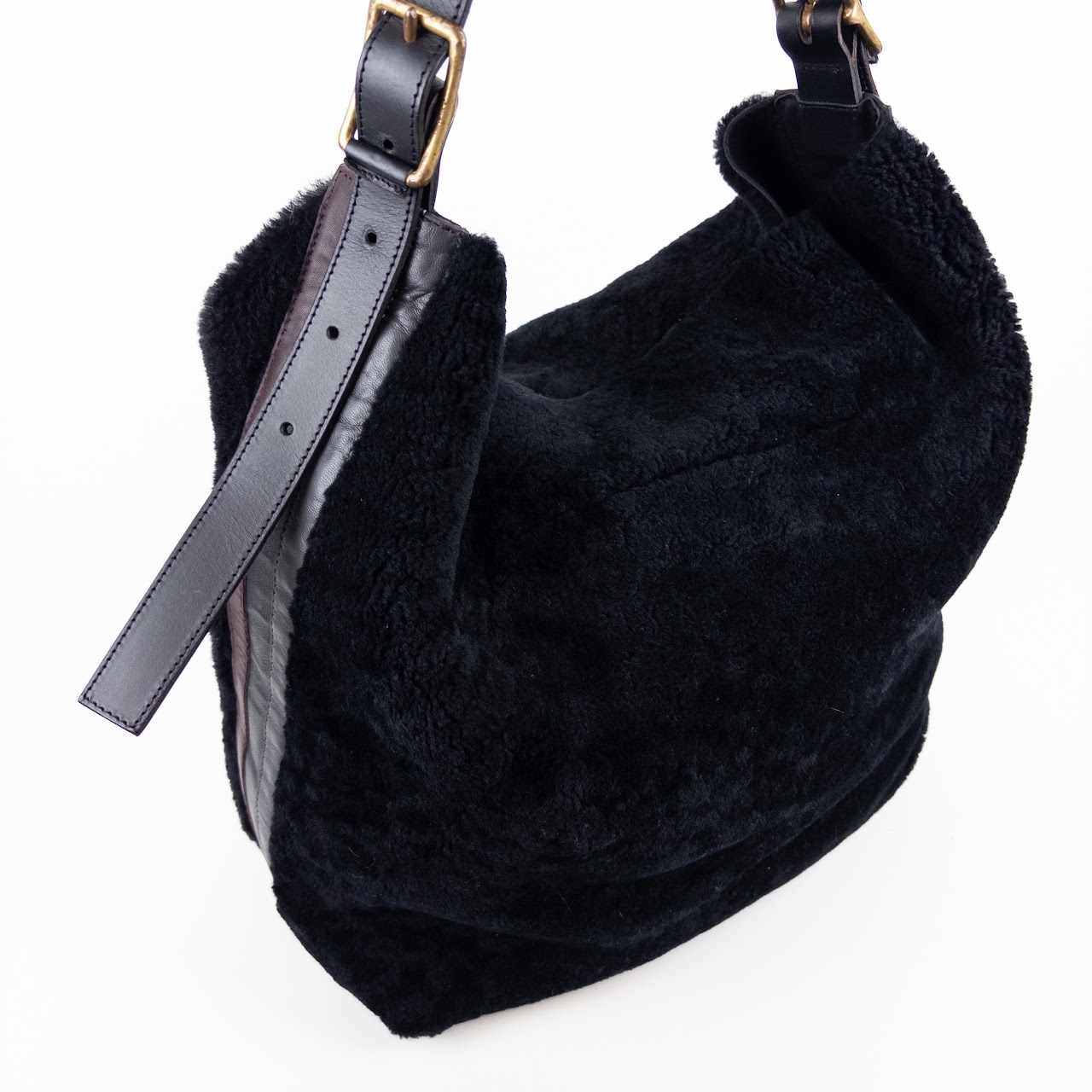 Kempton & Co Shearling Bucket Bag