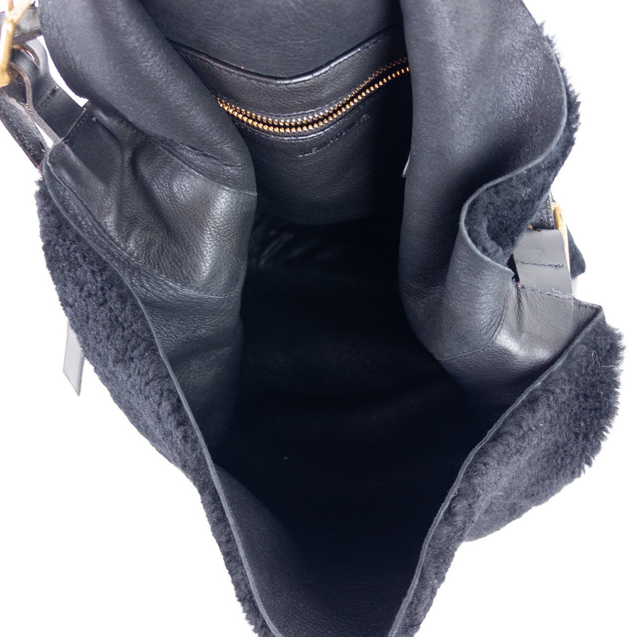 Kempton & Co Shearling Bucket Bag