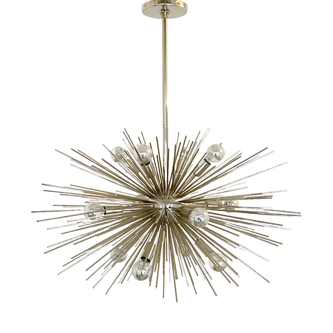 Sputnik Style Contemporary Twelve Light Chandelier