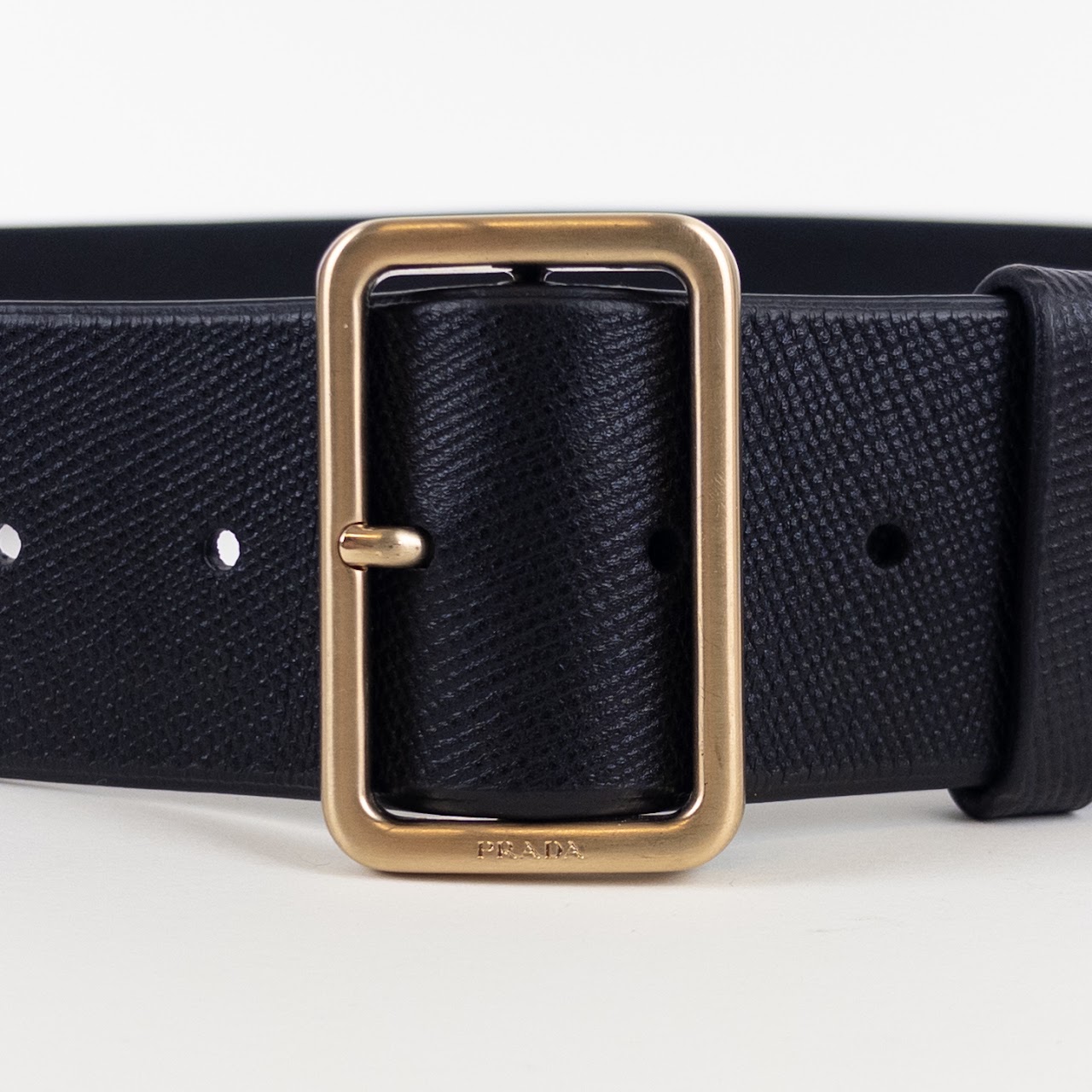 Prada Double Wide Saffiano Leather Belt