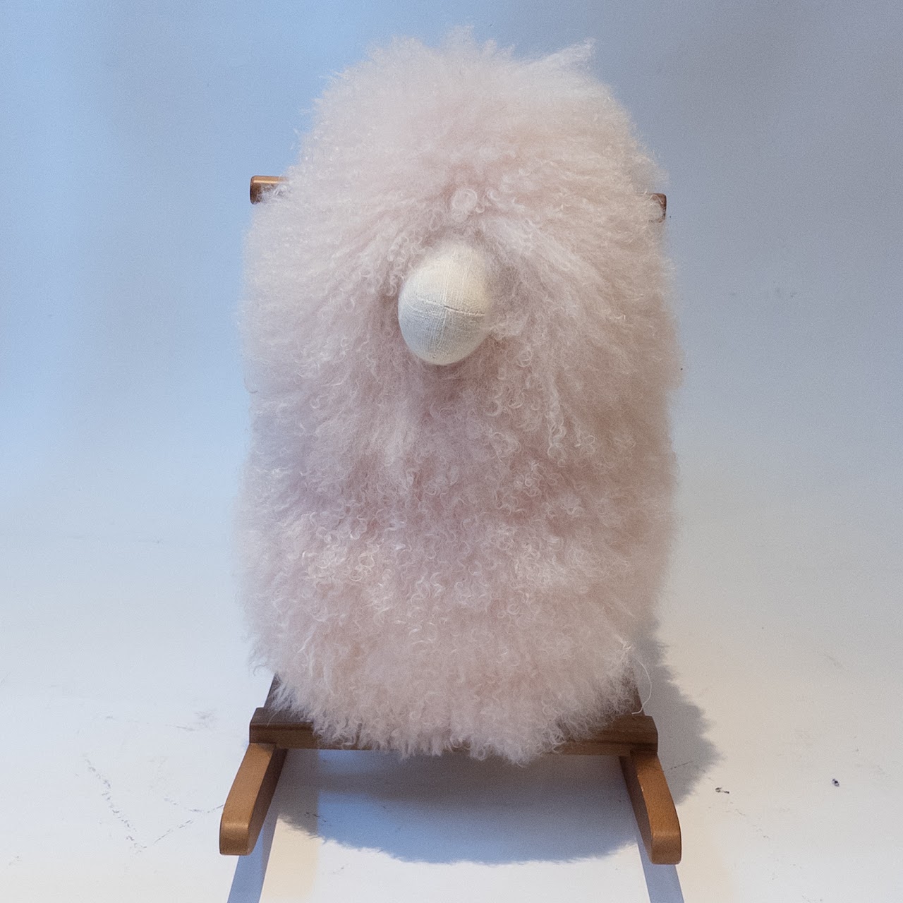 RH Baby and Child Mongolian Wool Light Pink Rocker