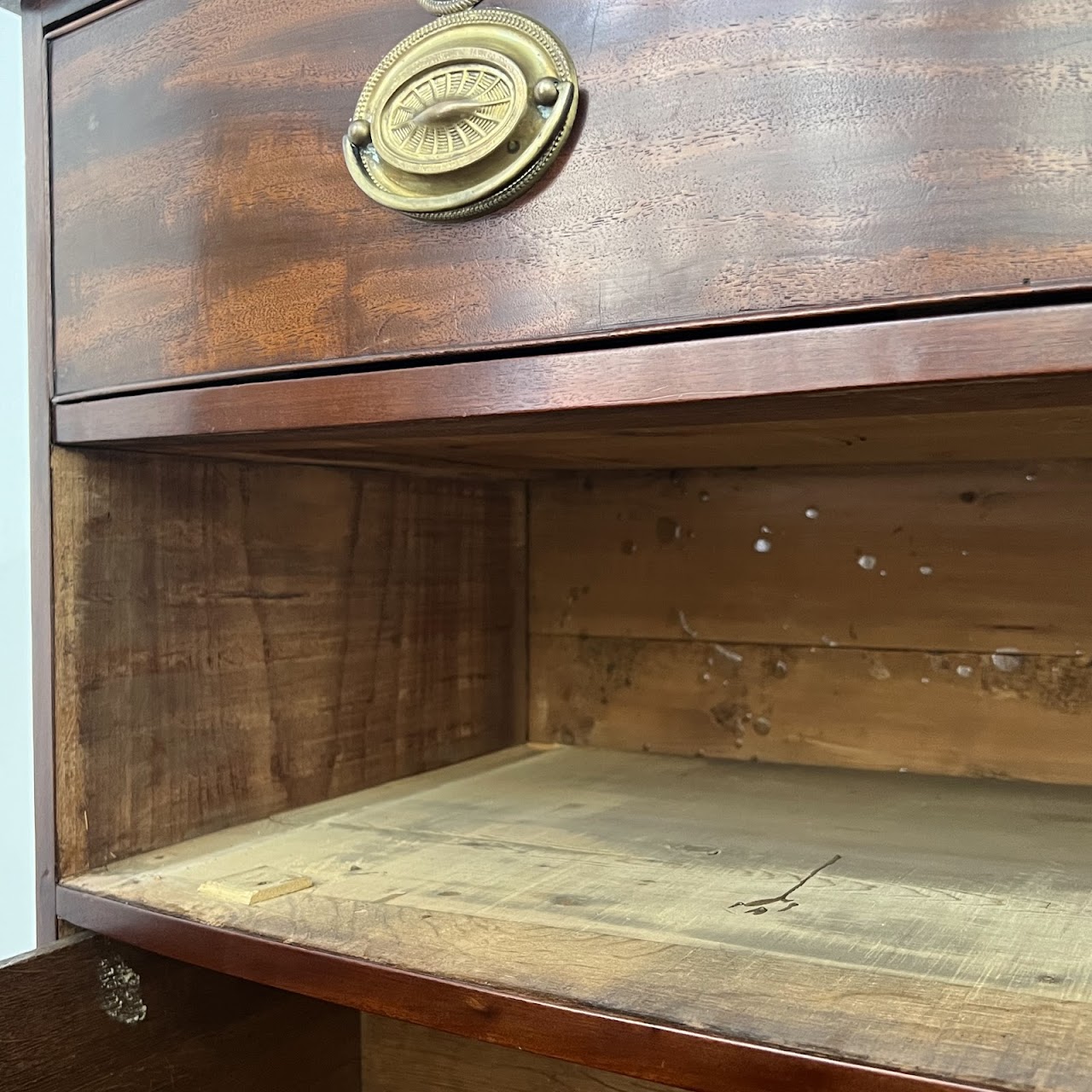 English Bow Front Mahogany Dresser