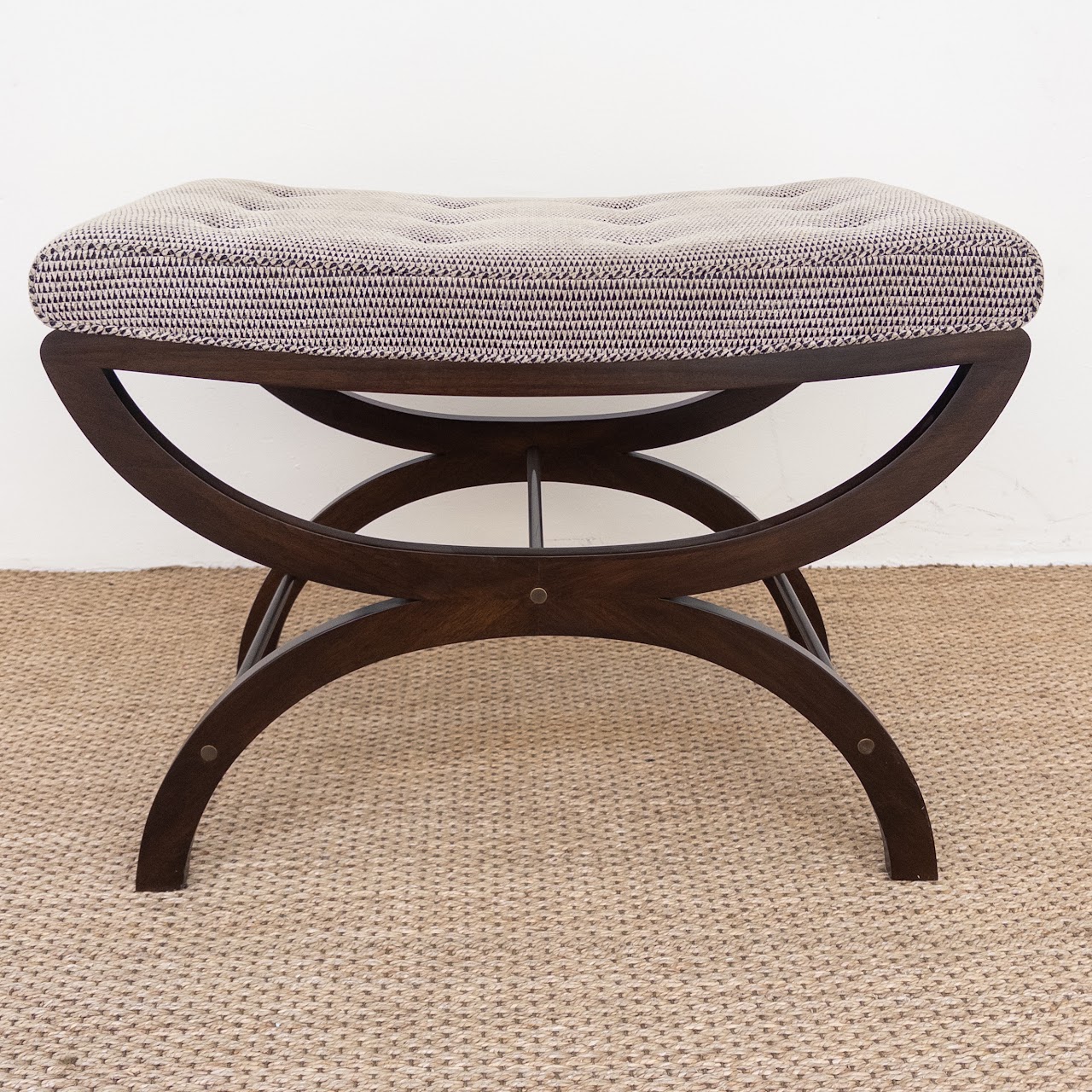 Upholstered Curule Bench