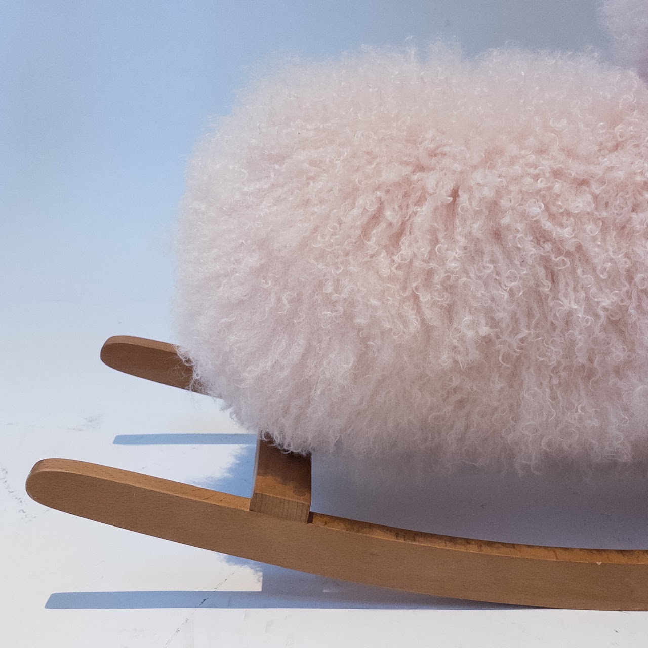 RH Baby and Child Mongolian Wool Light Pink Rocker