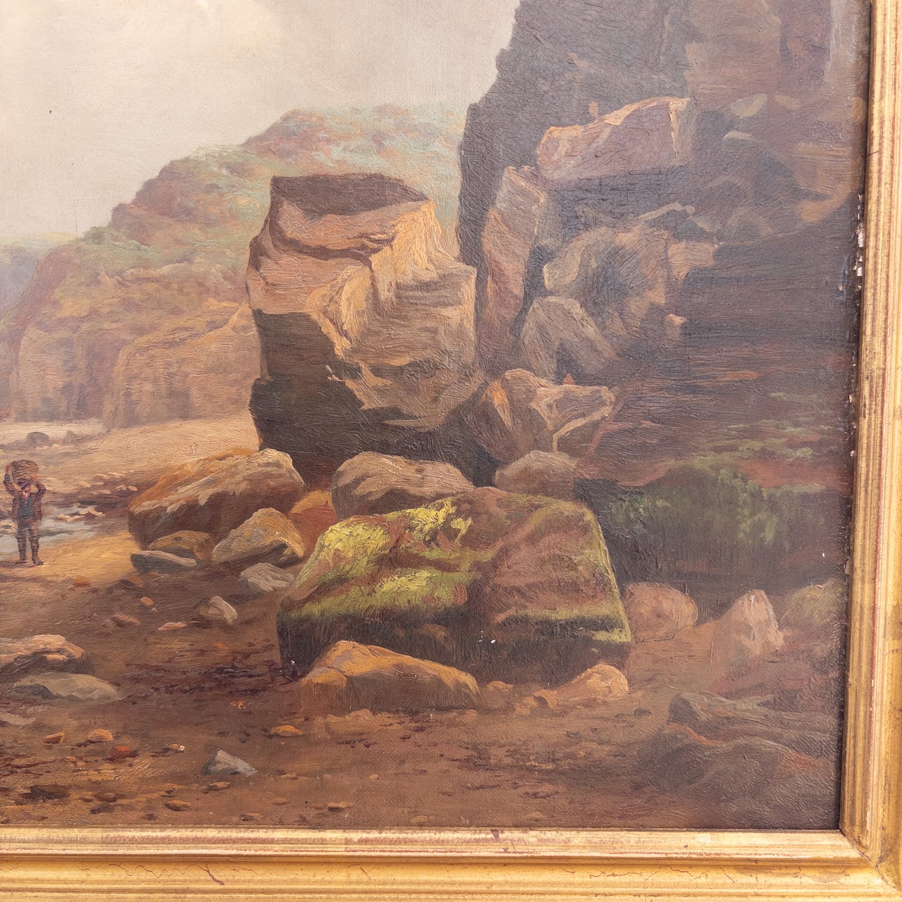 George Cammidge Antique Mudlarks on the Beach Painting