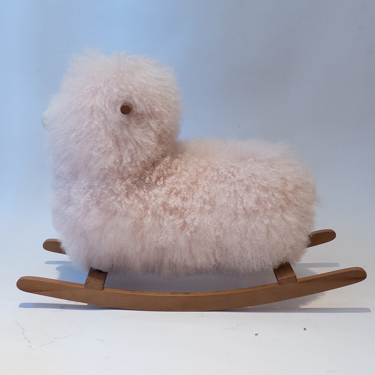 RH Baby and Child Mongolian Wool Light Pink Rocker