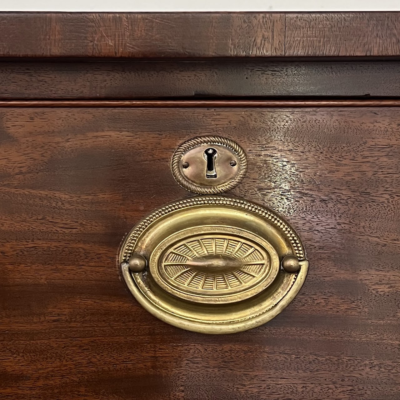 English Bow Front Mahogany Dresser