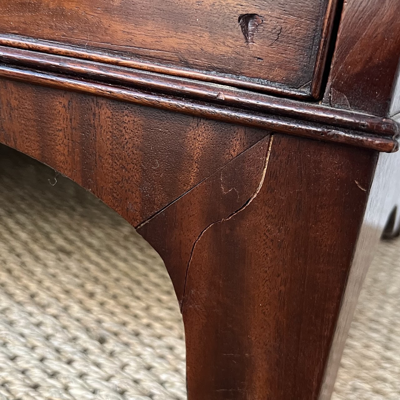 English Bow Front Mahogany Dresser