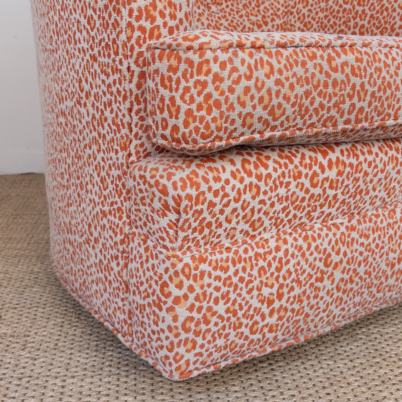 Ruben Avesyan Coral Ocelet Upholstered Barrel Back Chair Pair