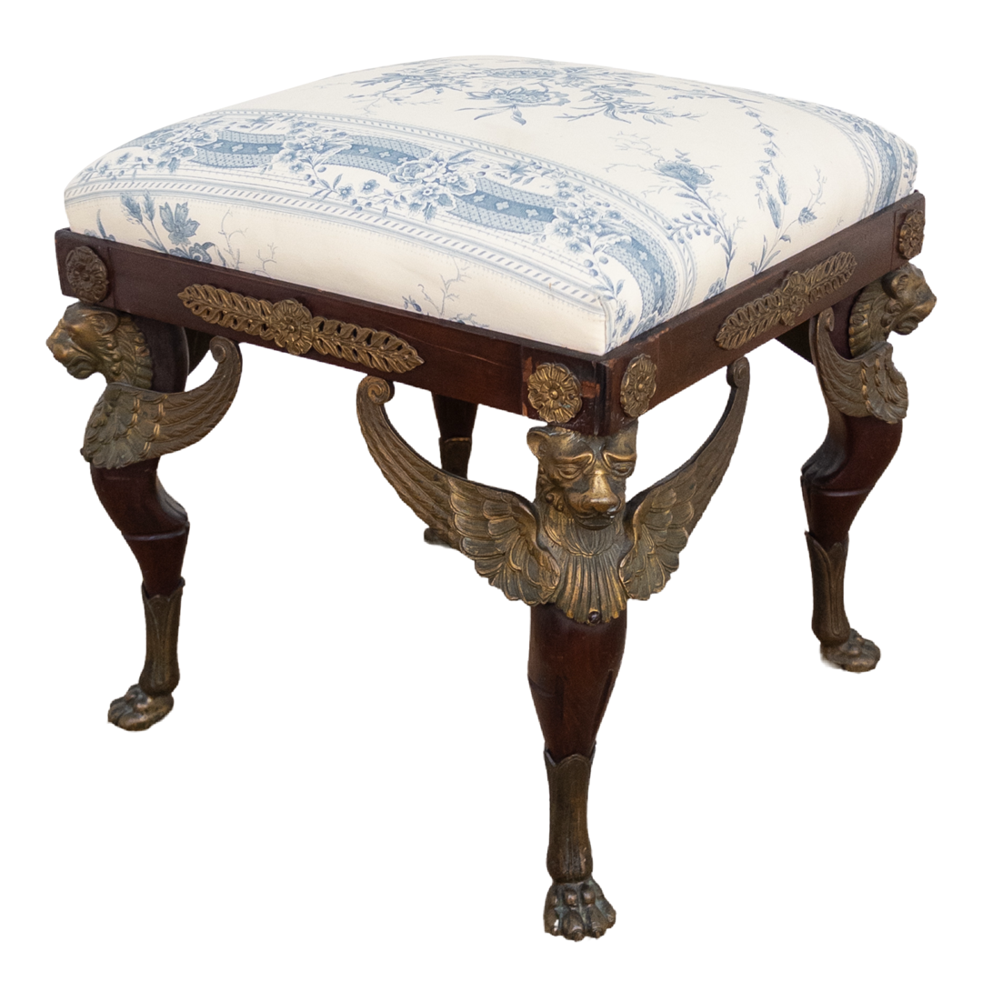 French Empire Style Sphinx Tabouret