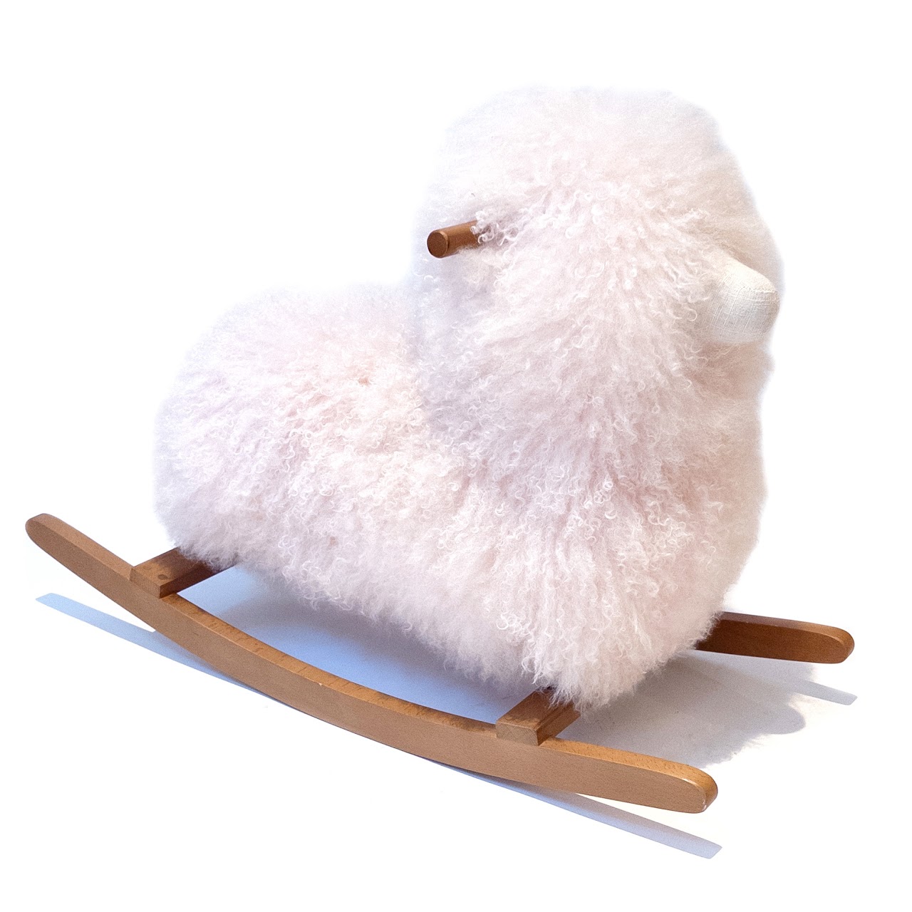 RH Baby and Child Mongolian Wool Light Pink Rocker