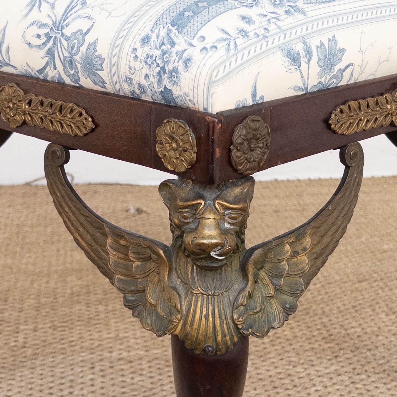 French Empire Style Sphinx Tabouret