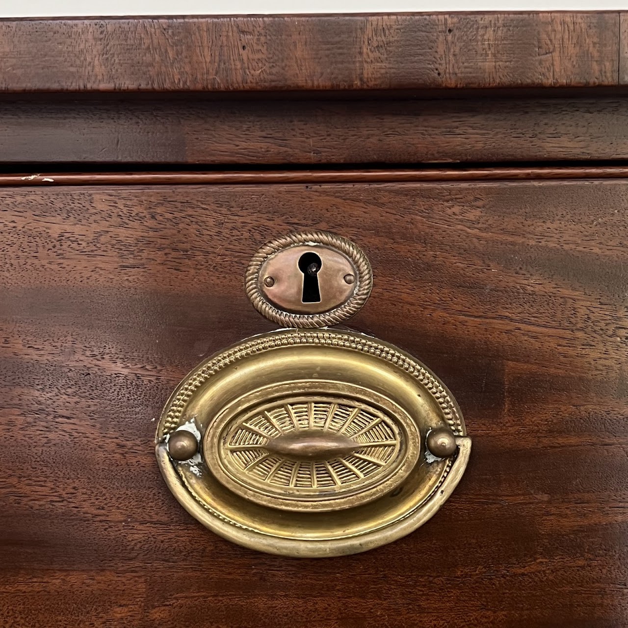 English Bow Front Mahogany Dresser