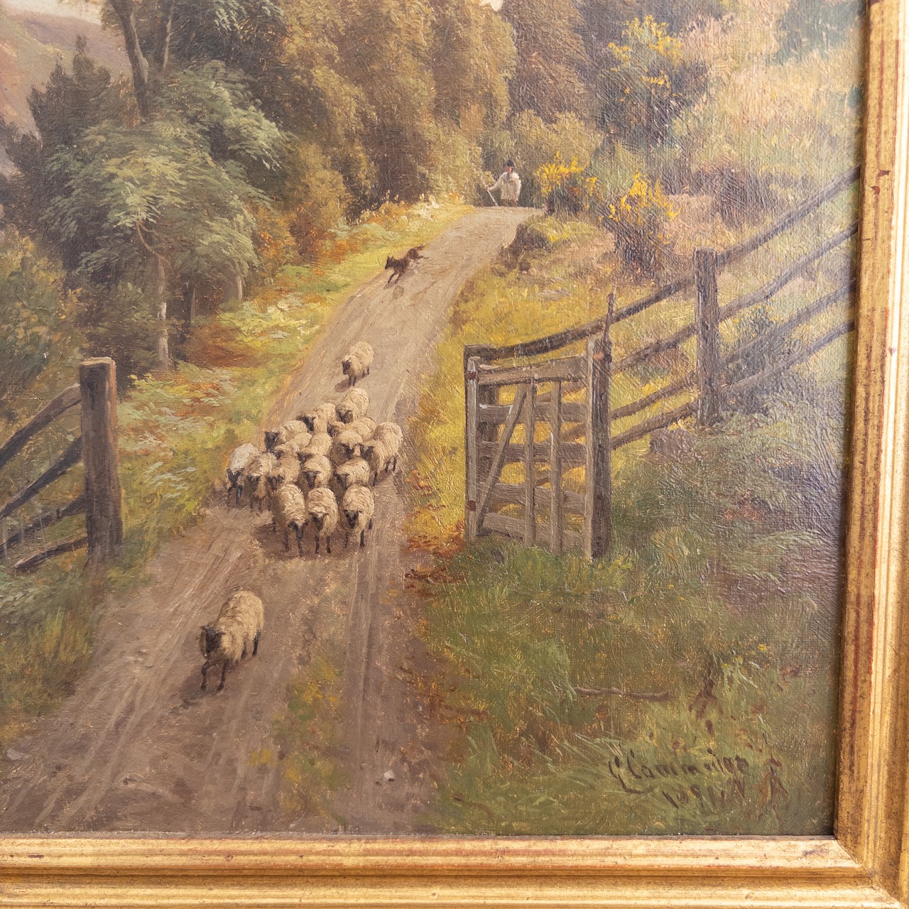 George Cammidge Antique Shephard's Gate Painting