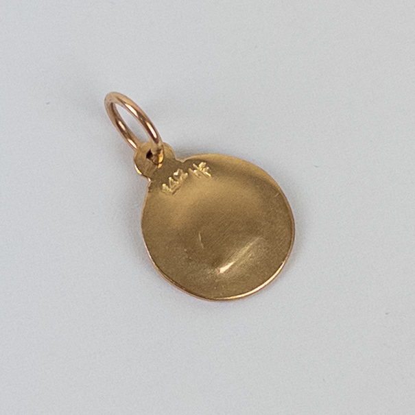 14K Gold Dog Paw Print Pendant