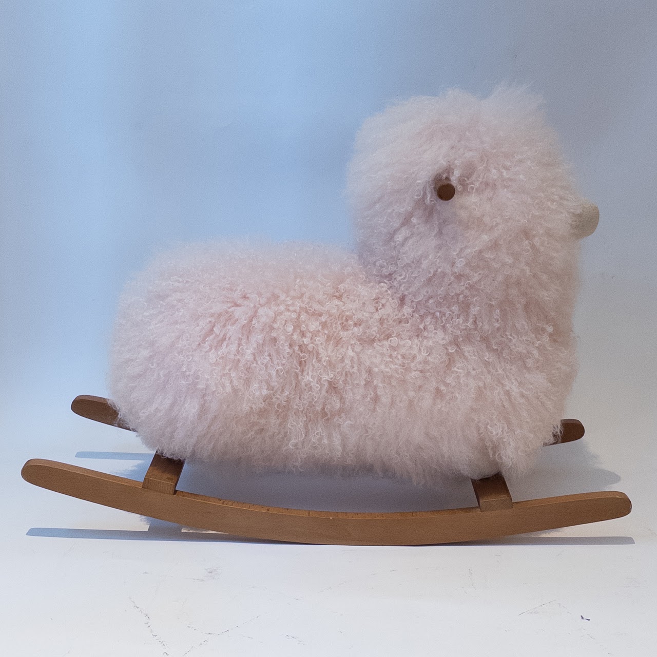 RH Baby and Child Mongolian Wool Light Pink Rocker