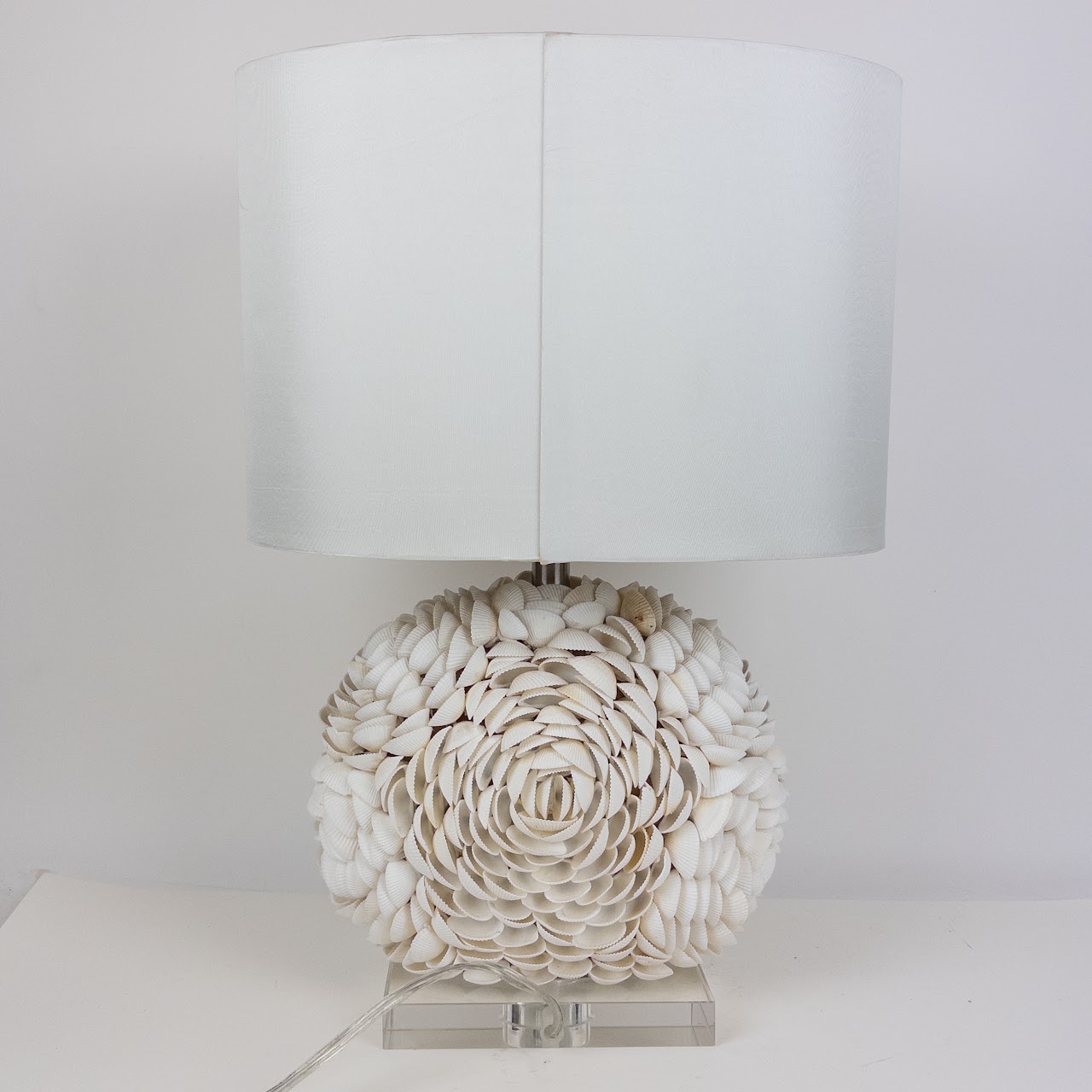 Shell Table Lamp on Acrylic Base