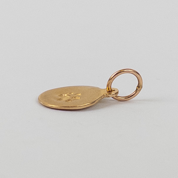 14K Gold Dog Paw Print Pendant