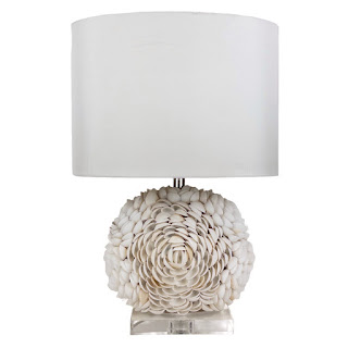 Shell Table Lamp on Acrylic Base