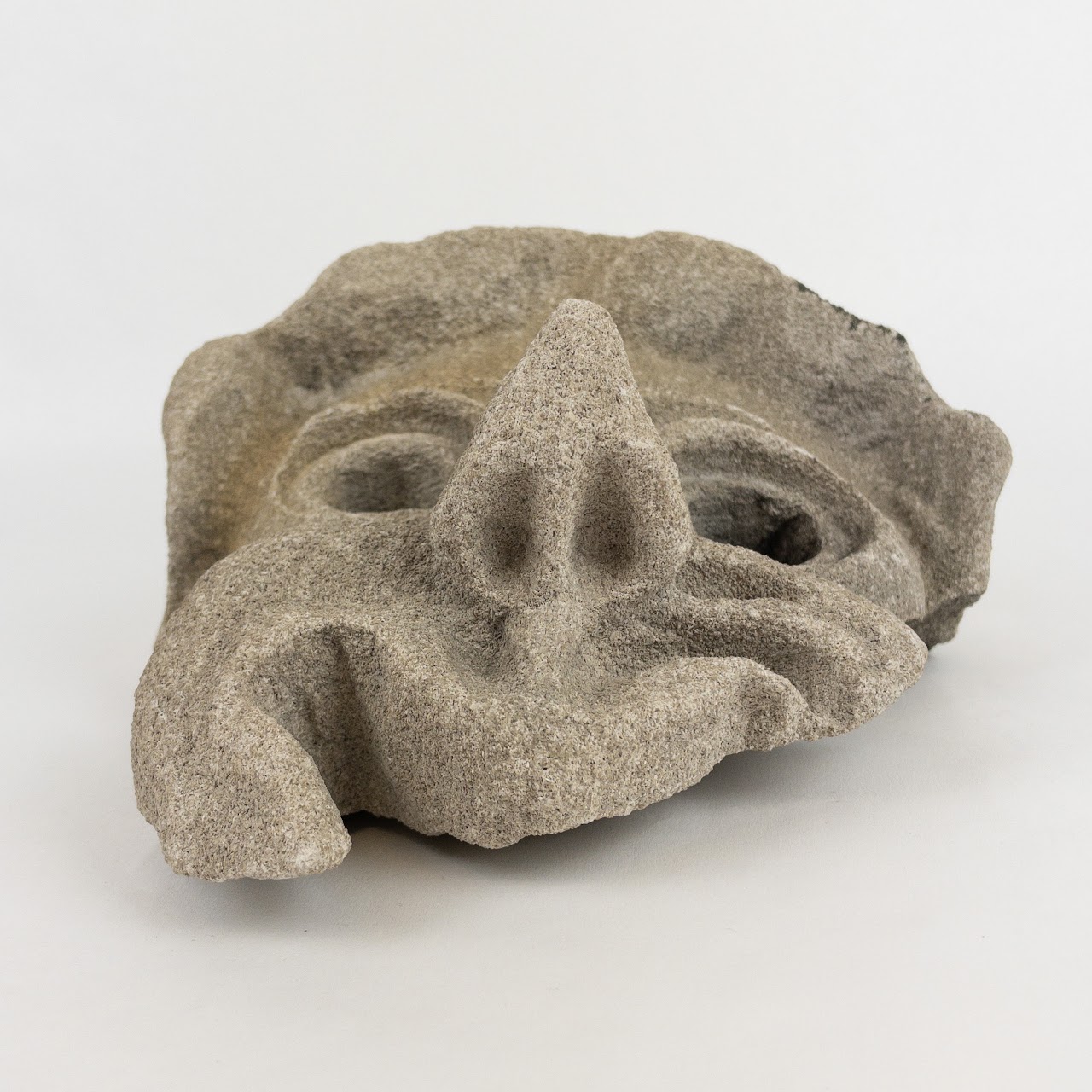 Limestone Face Sculpture